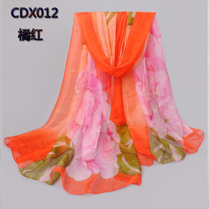 Wholesale chiffon peony beach scarves