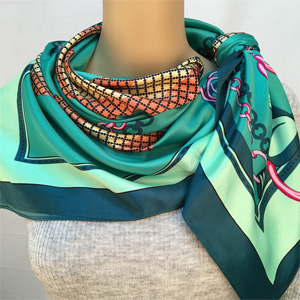 Wholesale Italy Ladies 100% silk scarves