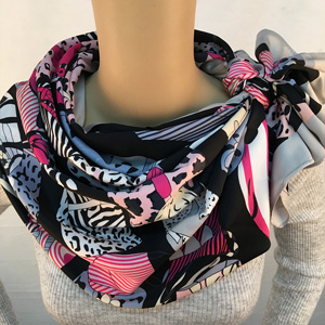Wholesale France Garden silk scarves
