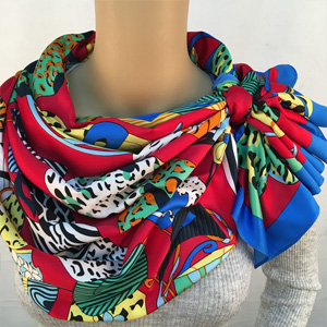 Wholesale France Garden silk scarves