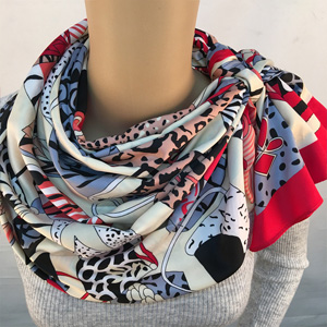 Wholesale France Garden silk scarves
