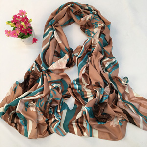 Wholesale peony Garden silk scarves