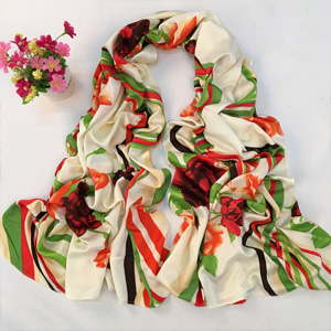 Wholesale peony Garden silk scarves