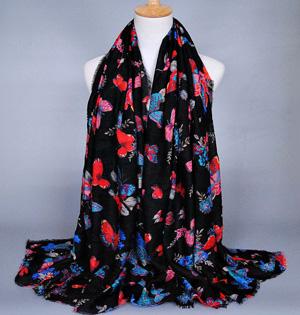 Wholesale butterfly scarf silk