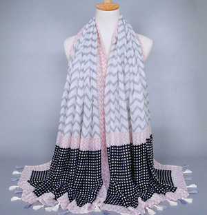 Satin silk plaid scarf