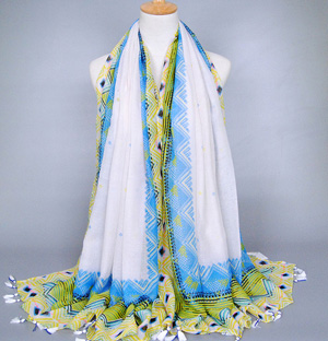 Retro silk scarf