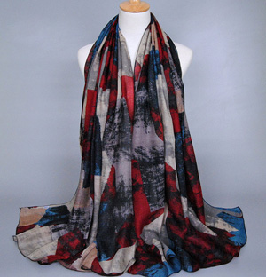 Silk custom graffiti printed scarf