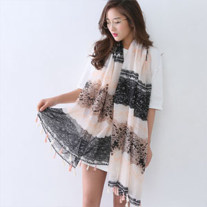 Spring Wholesale women cotton lace scarves