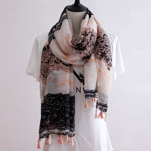 Spring Wholesale women cotton lace scarves