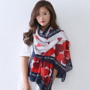 Japan wholesale women peach pattern scarves