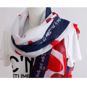 Japan wholesale women peach pattern scarves