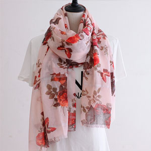 women flower wholesale cotton scarves