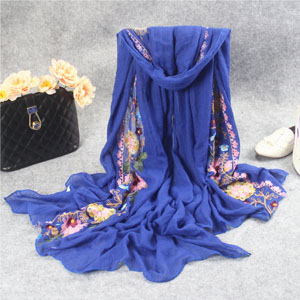 Korea women 100% cotton scarves for promotion