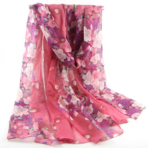 Flower women cotton scarves