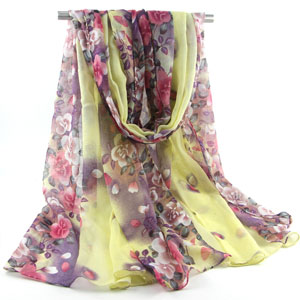 Flower women cotton scarves