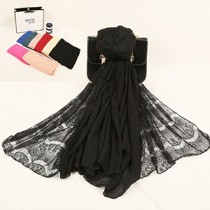 Korea cute women 100% cotton scarves