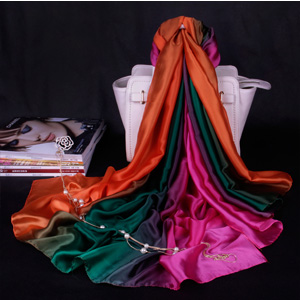 Italy Wholesale women 100% pure silk scarves