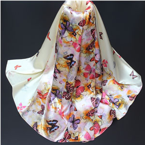 Spain 100% silk women scarves