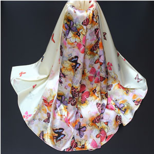 Spain 100% silk women scarves