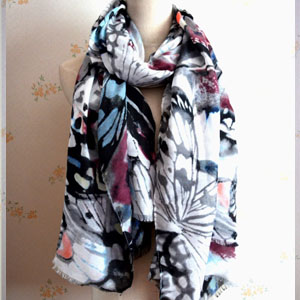 Wholesale fritillary women cotton silk scarf