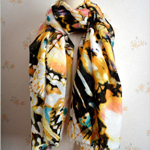 Wholesale fritillary women cotton silk scarf