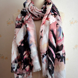 Wholesale fritillary women cotton silk scarf