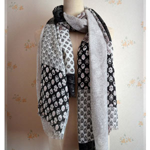 China wholesale cotton long pattern scarves