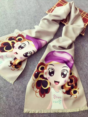Children digital printing imitation cashmere scarf wholesale