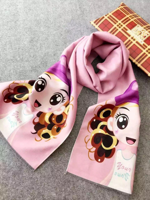 Children digital printing imitation cashmere scarf wholesale