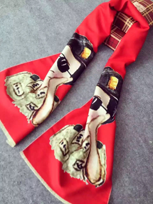 Children cartoon design imitation cashmere scarf wholesale