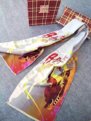Anime digital printing imitation cashmere children scarf wholesale
