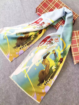 Anime digital printing imitation cashmere children scarf wholesale