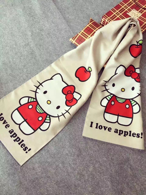 Children Kitty pattern Printing imitation cashmere scarf wholesale
