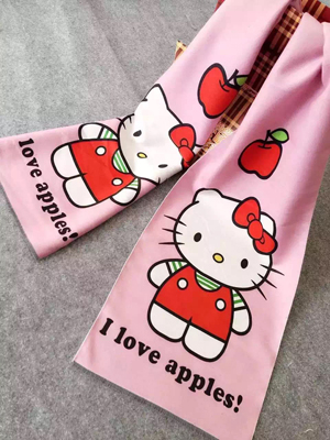 Children Kitty pattern Printing imitation cashmere scarf wholesale