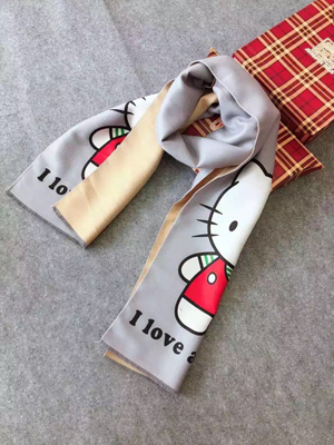 Children Kitty pattern Printing imitation cashmere scarf wholesale