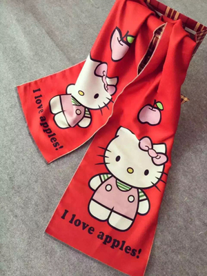 Children Kitty pattern Printing imitation cashmere scarf wholesale