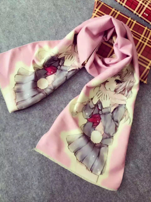 Beautiful girl Printing children imitation cashmere scarf wholesale