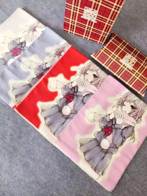 Beautiful girl Printing children imitation cashmere scarf wholesale