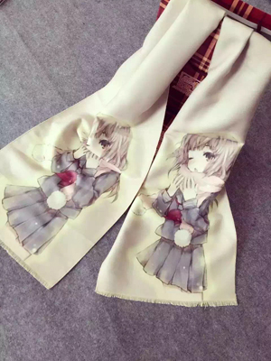 Beautiful girl Printing children imitation cashmere scarf wholesale
