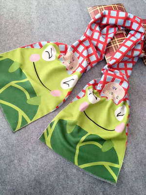 Children cartoon design frog pattern imitation cashmere scarf wholesale