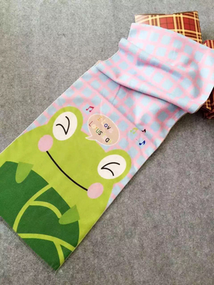 Children cartoon design frog pattern imitation cashmere scarf wholesale