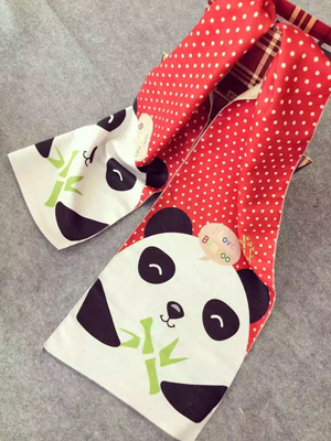 Children panda pattern imitation cashmere scarf wholesale