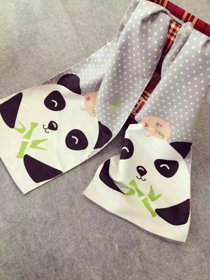 Children panda pattern imitation cashmere scarf wholesale