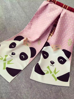 Children panda pattern imitation cashmere scarf wholesale