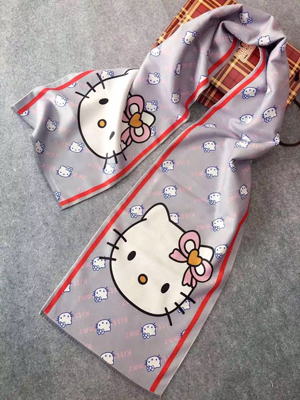 Hello kitty pattern children imitation cashmere scarf wholesale