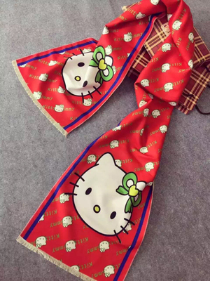 Hello kitty pattern children imitation cashmere scarf wholesale