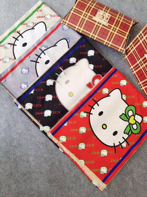 Hello kitty pattern children imitation cashmere scarf wholesale