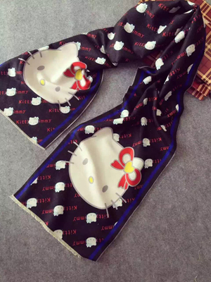 Hello kitty pattern children imitation cashmere scarf wholesale