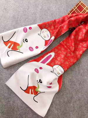 Rabbit pattern children imitation cashmere scarf wholesale