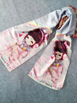 Girl pattern children imitation cashmere scarf wholesale